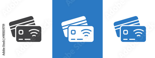 Contactless Payment icon thin line illustration