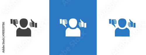 Criticism icon thin line illustration