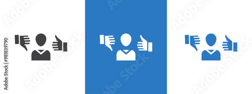 Criticism icon thin line illustration