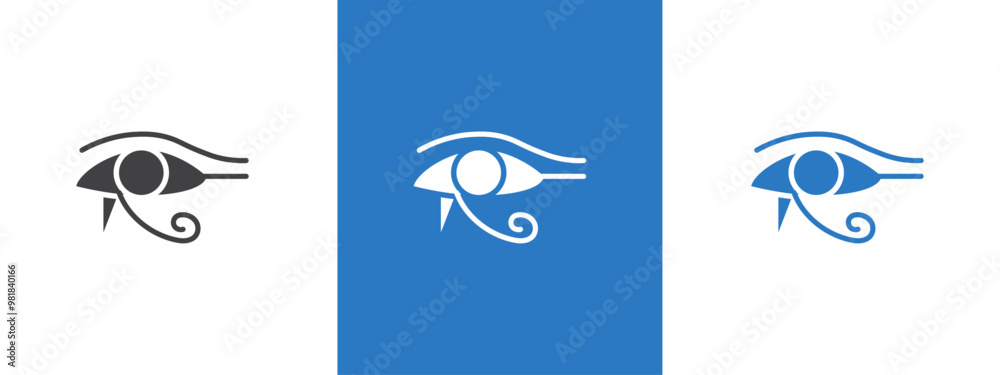 Obraz premium Eye of Horus Egypt Deity icon thin line illustration