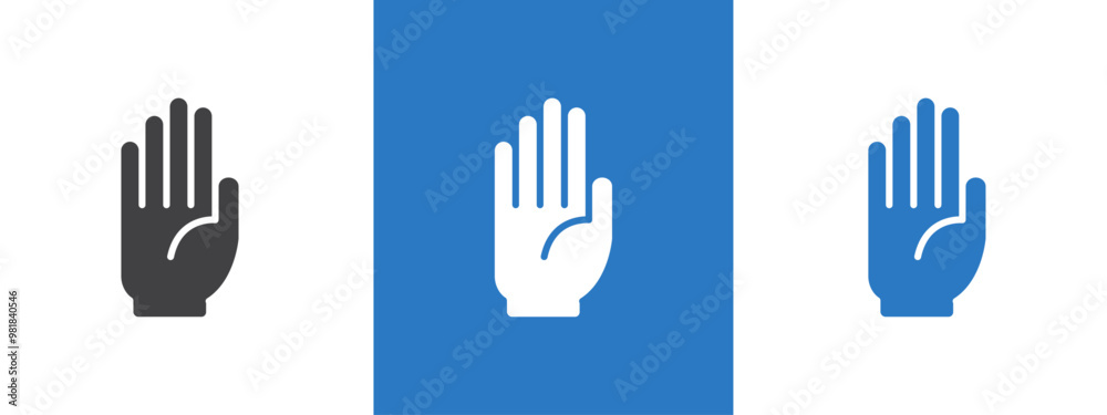 Hand icon thin line illustration Hand icon thin line illustration