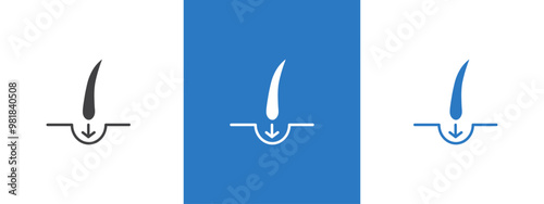 hair transplant icon thin line illustration