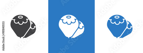 Hazelnut Icon thin line illustration