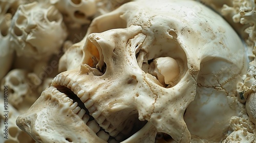 Human Skull Close Up: Detailed Anatomy of a Bone