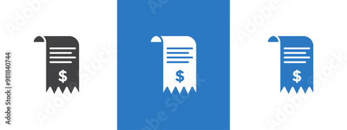 Invoice icon thin line illustration