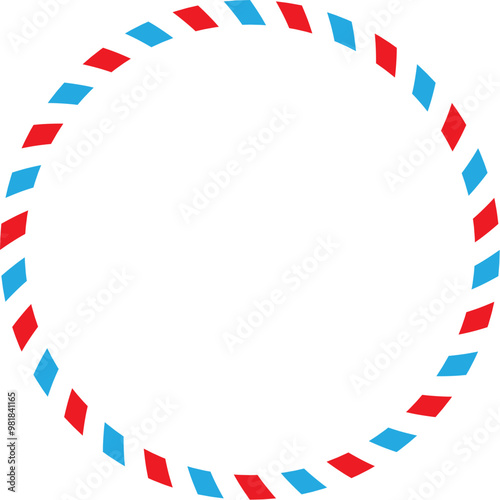 Blue Red Postal Airmail SVG Vector