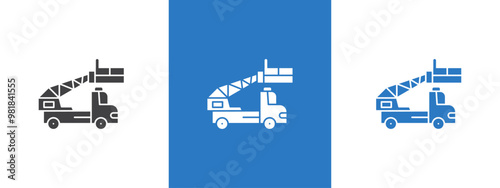 rescue truck basket icon thin line illustration