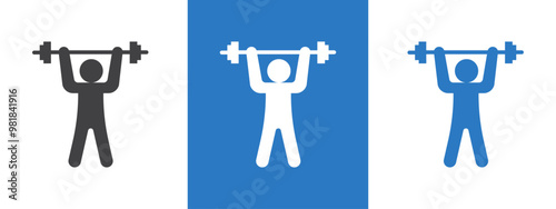strength training icon thin line illustration