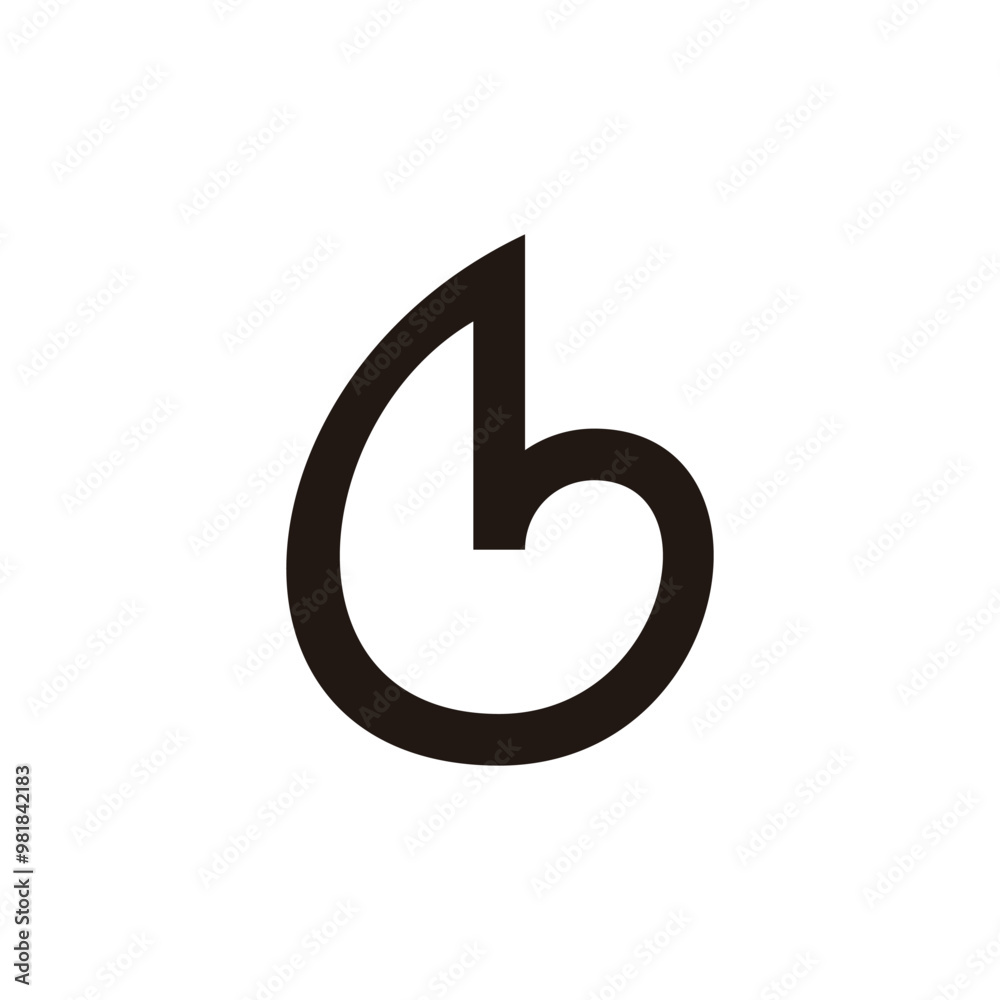 letter b abstract doodle simple emblem lowercase logo vector letter b abstract doodle simple emblem lowercase logo vector
