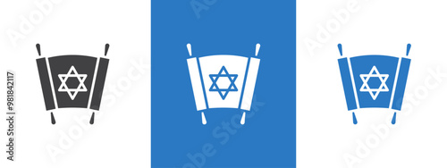Torah icon thin line illustration