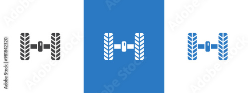 wheel alignment icon thin line illustration