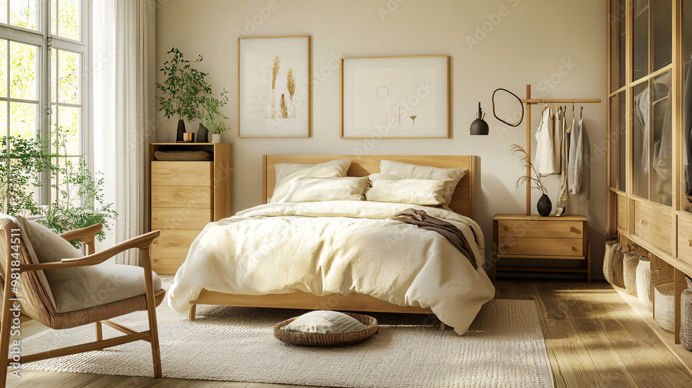 Fototapeta premium bedroom with bed