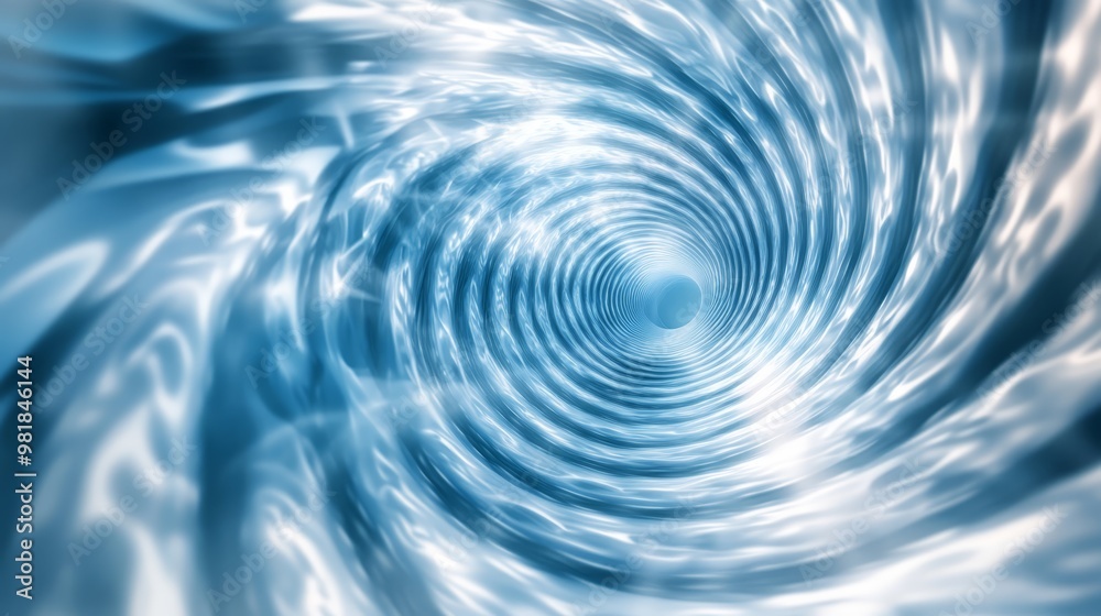 Abstract Blue Swirling Vortex Tunnel Background Abstract Blue Swirling Vortex Tunnel Background