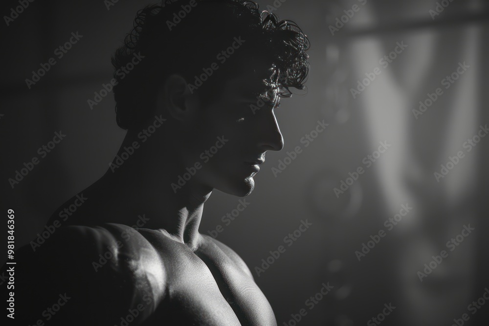 Muscular Bodybuilder Posing for Healthy Life and Fitness Muscular Bodybuilder Posing for Healthy Life and Fitness