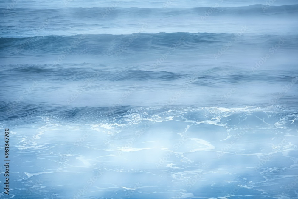 Fototapeta premium A body of water with a misty, hazy atmosphere