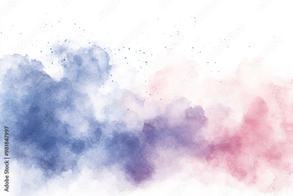 Obraz premium Abstract Watercolor Background with Blue and Pink Splashes