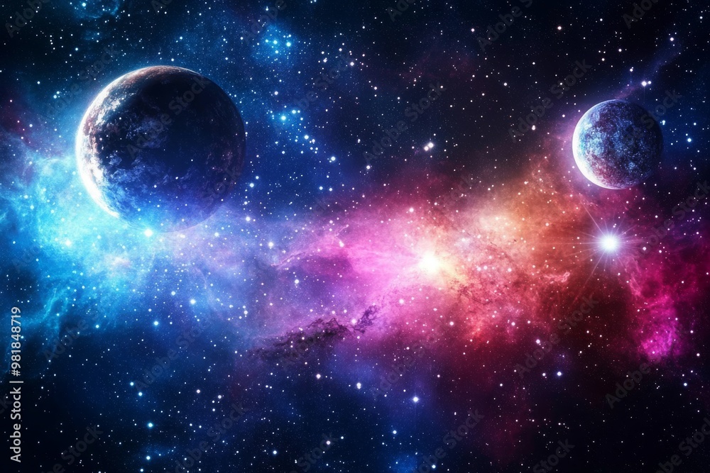 Celestial Dance: A Galaxy in Vivid Colors Celestial Dance: A Galaxy in Vivid Colors