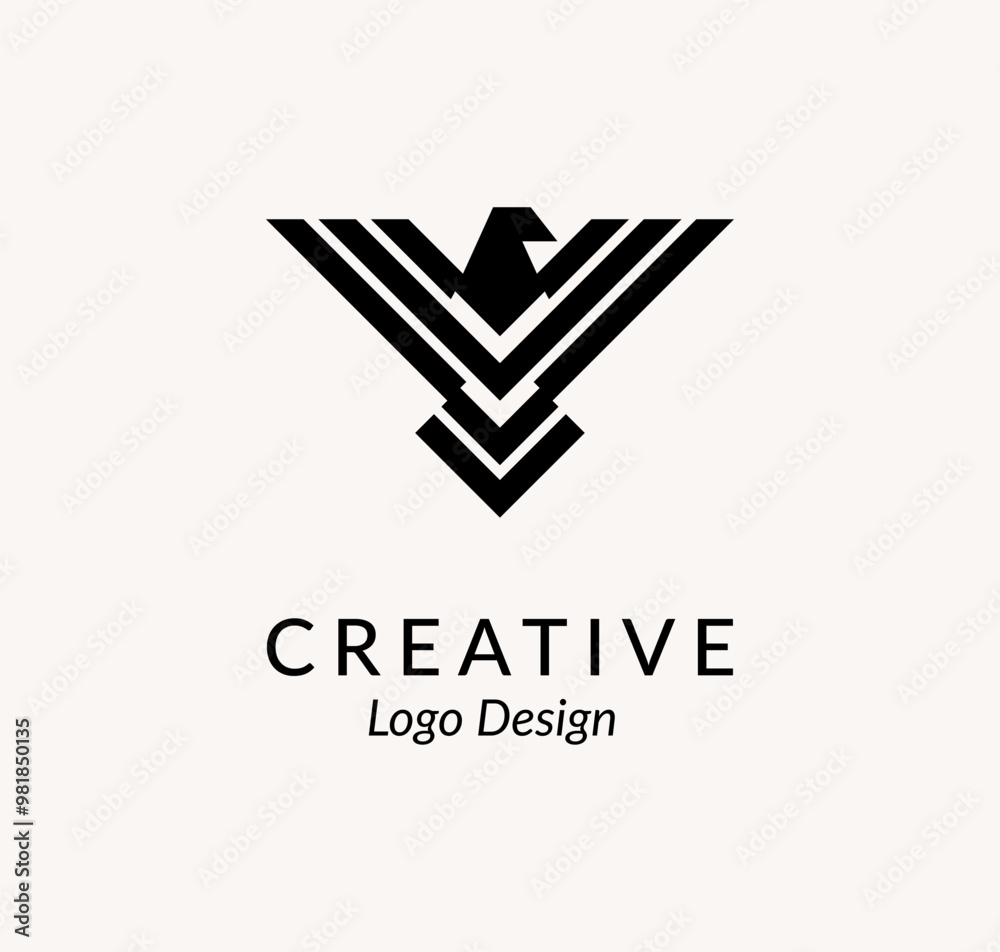 Eagle hawk logo design vector. Flying bird icon. Modern falcon logo design template Eagle hawk logo design vector. Flying bird icon. Modern falcon logo design template