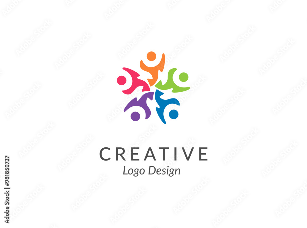 Community logo vector. Abstract people logo vector, team, group, meeting, together and family Community logo vector. Abstract people logo vector, team, group, meeting, together and family