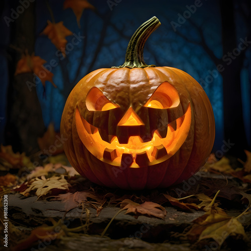 Halloween pumpkin background featuring spooky jack-o-lanterns on a black backdrop, perfect for autumn celebrations	