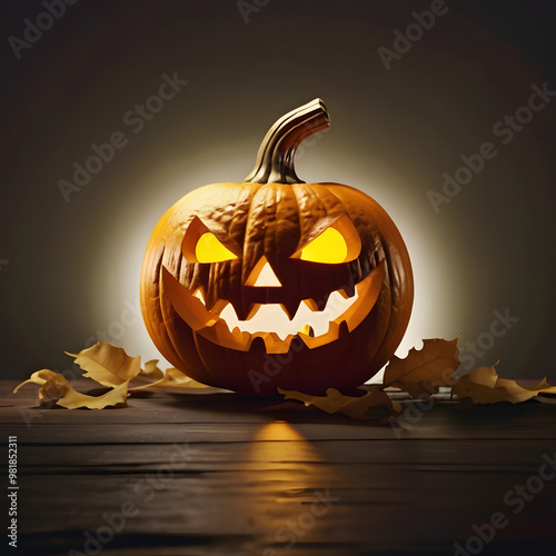 Halloween pumpkin background featuring spooky jack-o-lanterns on a black backdrop, perfect for autumn celebrations	