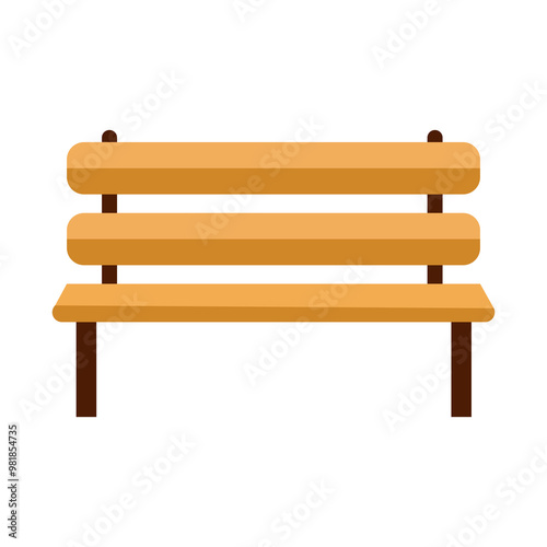 Bench icon isolate on transparent background.