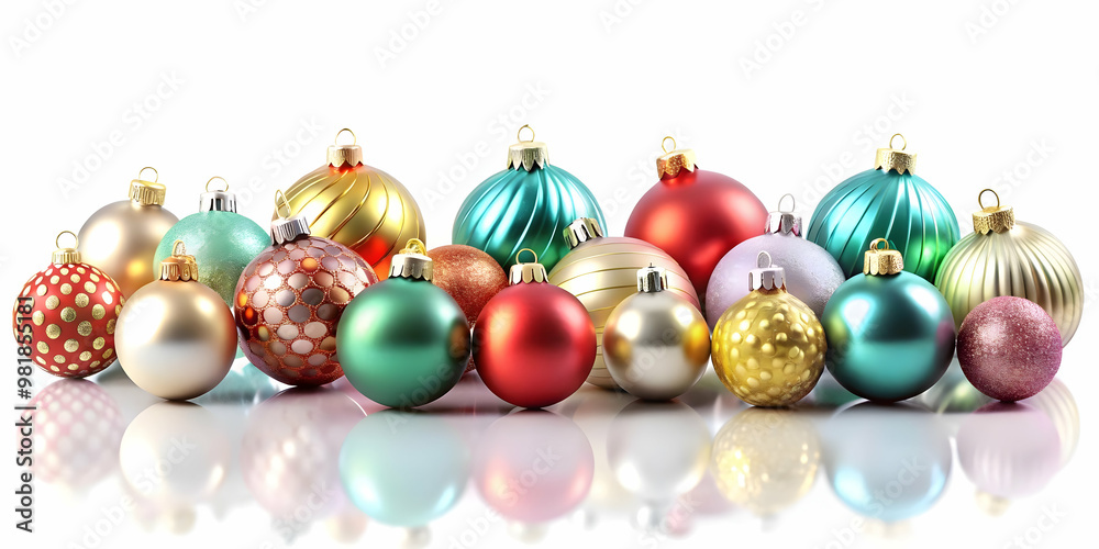 Flat Soft Focus Christmas Ornaments: Elegant Holiday Ornaments in Various Colors & Textures - Perfect Background for Festive Messages Flat Soft Focus Christmas Ornaments: Elegant Holiday Ornaments in Various Colors & Textures - Perfect Background for Festive Messages