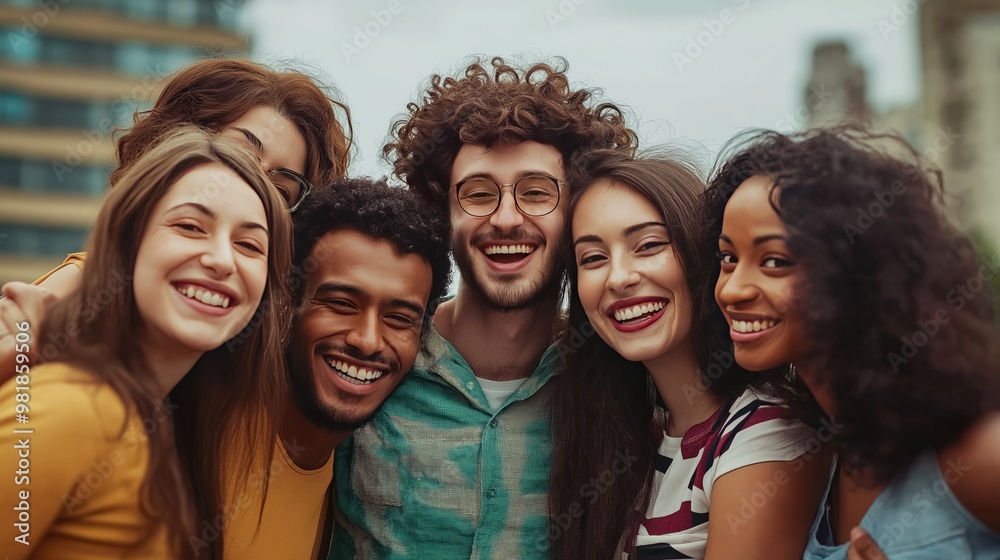 Group of diverse people, close up Group of diverse people, close up