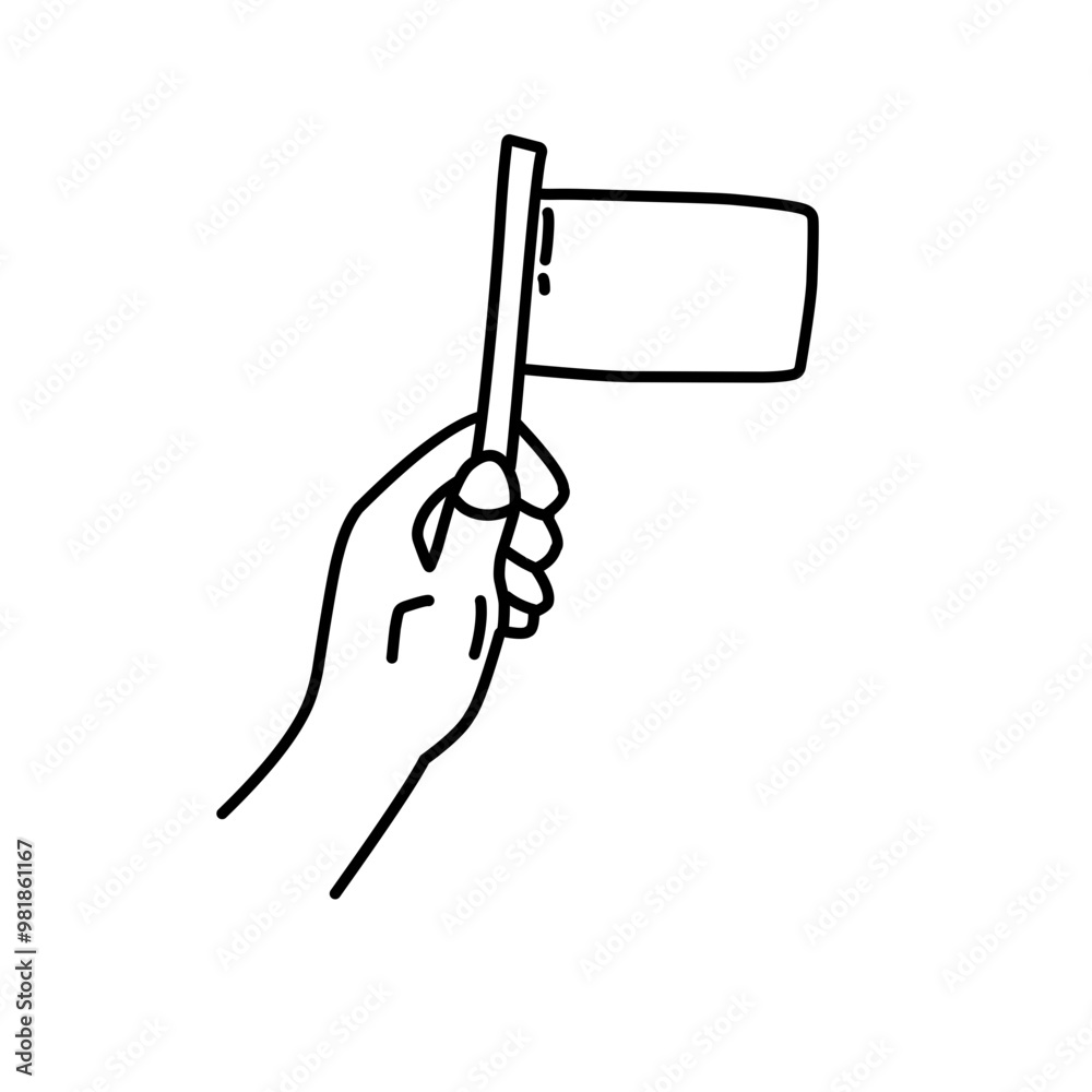 line art of hands holding flag line art of hands holding flag