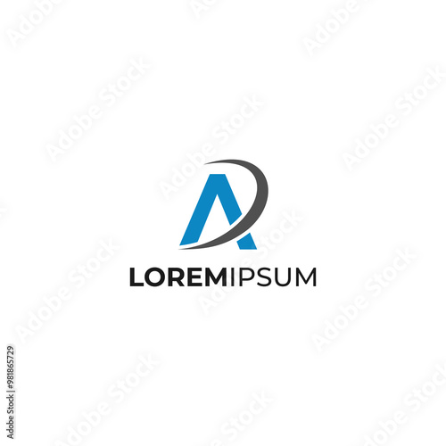 AD letter logo creative modern template vector design