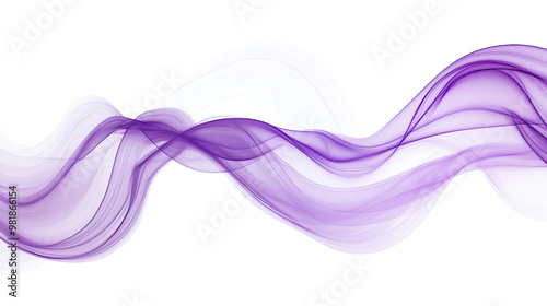 abstract curve on a white transparent background