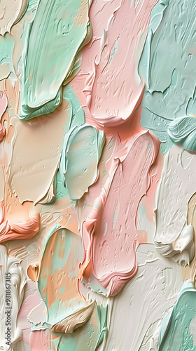 oil paint pastel colors thick