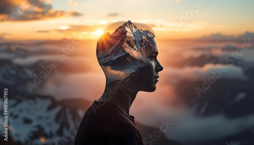 Conquer the peaks of your mind, where challenges become stepping stones, and success emerges from within. Visualize the mountain range that drives personal growth and inner strength