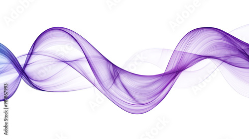 abstract curve on a white transparent background