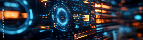 Close-Up of AI Interface Analyzing Election Data: Real-Time Predictions and Insights for Advanced Political Forecasting and Data Analysis in Photo Stock