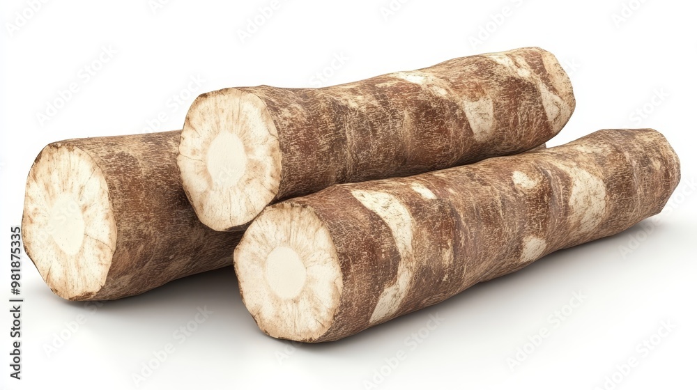 Fresh Cassava Root Raw Cassava Tapioca Root Manihot Esculenta Yuca Root Isolated Fresh Cassava Root Raw Cassava Tapioca Root Manihot Esculenta Yuca Root Isolated