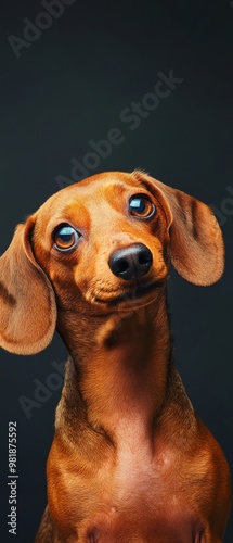 Dachshund Dog Portrait.