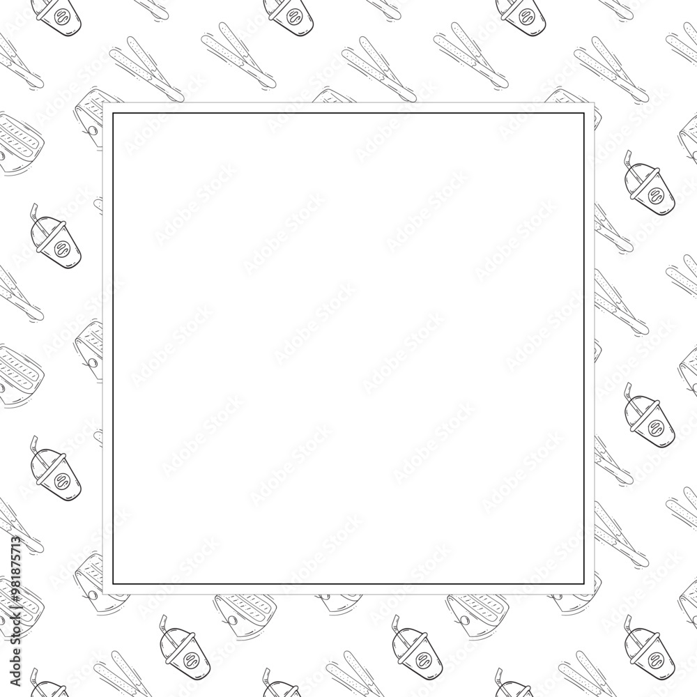 food and beverage frame in doodle style frame background food and beverage frame in doodle style frame background