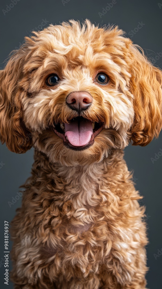 Happy Toy Poodle Dog with Tongue Out. Happy Toy Poodle Dog with Tongue Out.