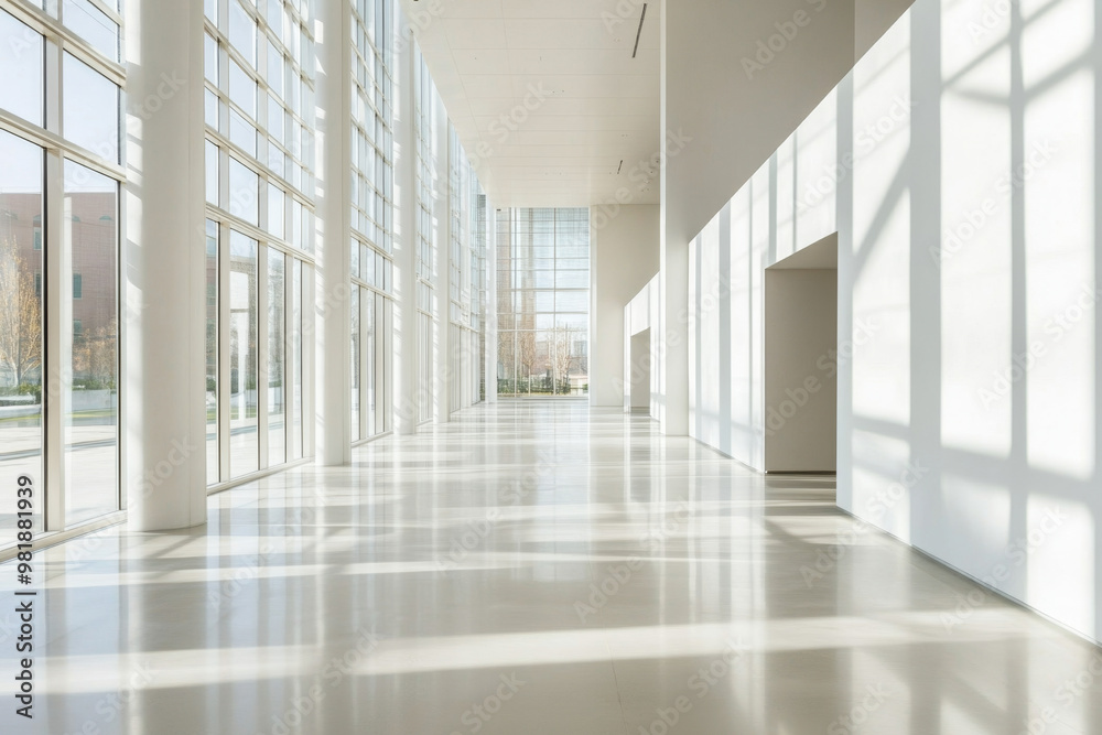 Fototapeta premium Sophisticated Minimalist Design: Contemporary Living Room Interior
