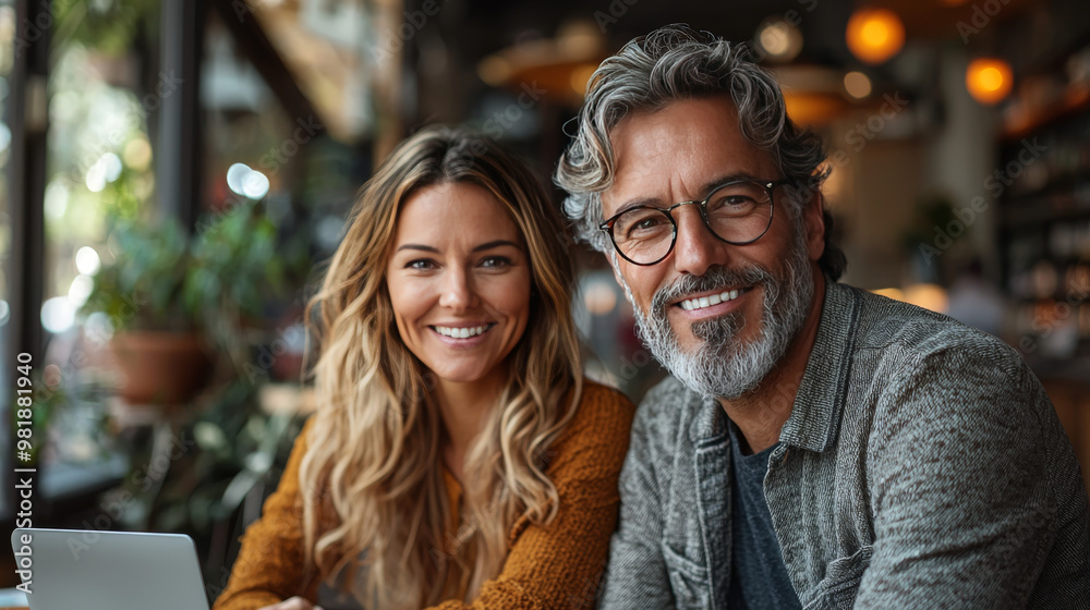 Couple smiling and looking at the camera. Couple smiling and looking at the camera.