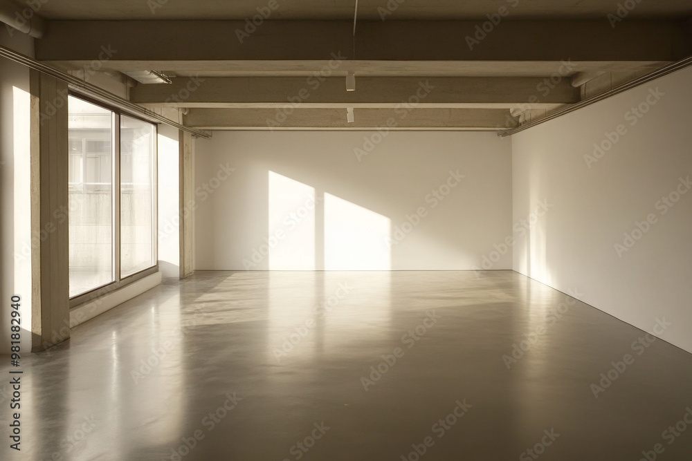 Spacious Minimalist Living Room: Clean Lines and Simple Aesthetics