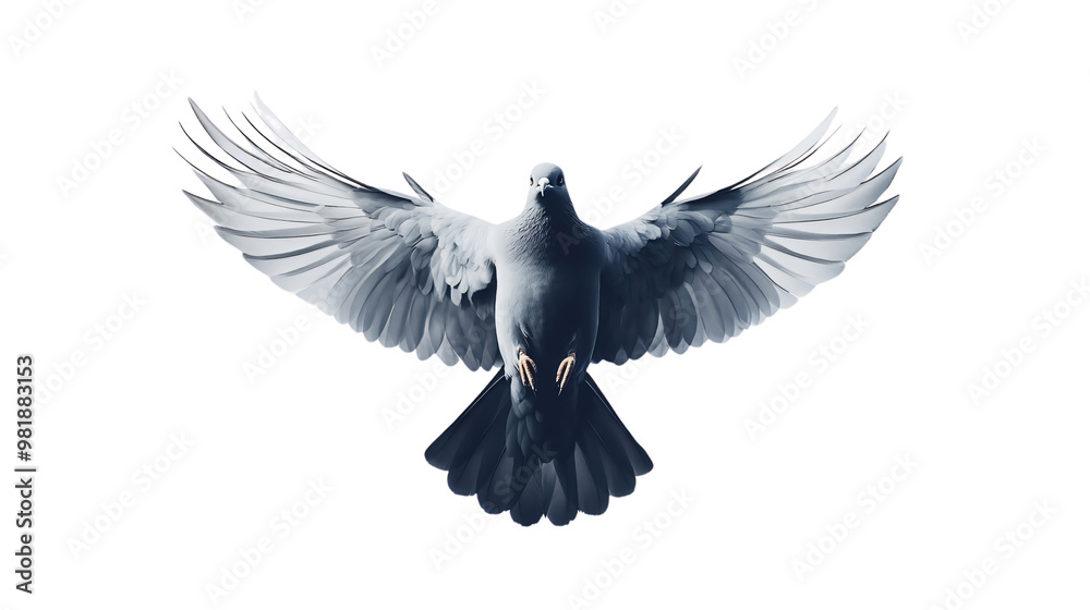 Fototapeta premium Bird cut on transparent background cutout, PNG file. Mockup template for artwork graphic design