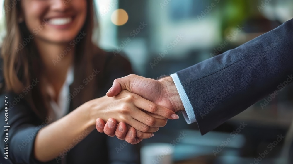 Office handshake for success