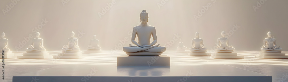 Close-Up of Meditation Pose Outline Podium: Diverse Mindfulness Practices on White Background for Janeiro Branco Event - Photo Stock Concept Close-Up of Meditation Pose Outline Podium: Diverse Mindfulness Practices on White Background for Janeiro Branco Event - Photo Stock Concept