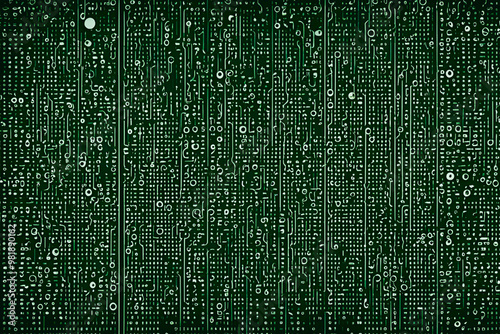 Futuristic Digital Binary Code Matrix