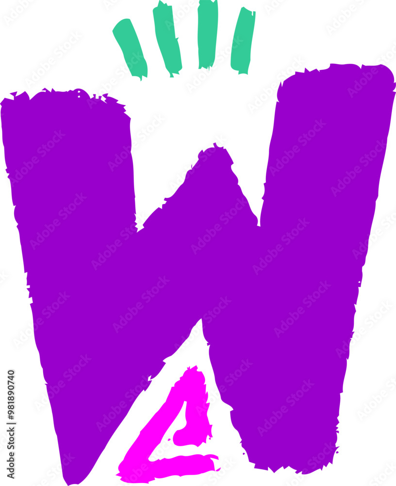 Fototapeta premium Playful Decorative Letter Alphabet Vector Element