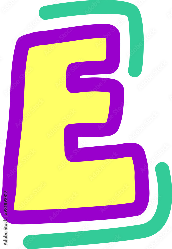 Playful Decorative Letter Alphabet Vector Element Playful Decorative Letter Alphabet Vector Element