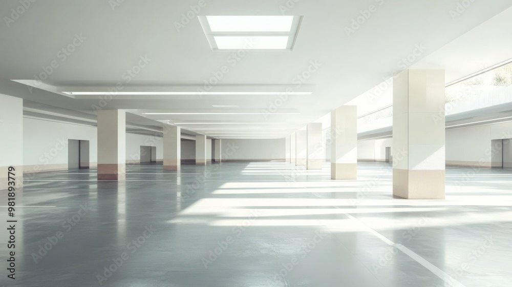 Spacious, well-lit lot inside Spacious, well-lit lot inside