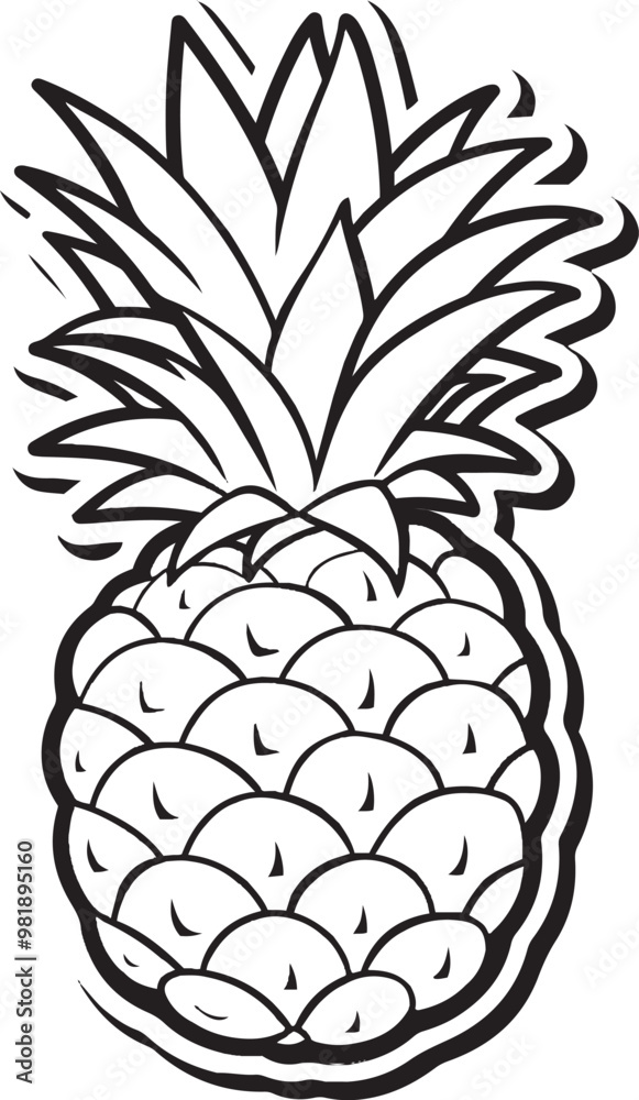 Pineapple fruite Vector Print Pineapple fruite Vector Print